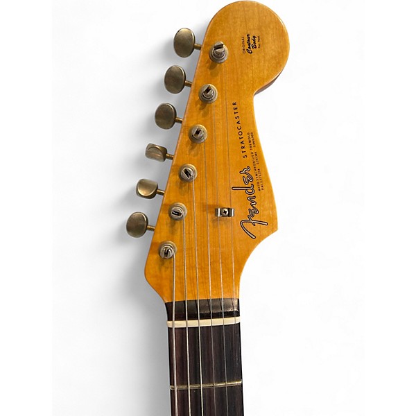 Used Fender 1962 STRAT JRN CUSTOM SHOP Black Solid Body Electric Guitar