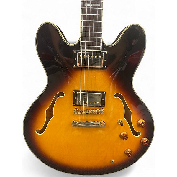 Vintage 2003 Epiphone SHERATON 2 2 Tone Sunburst Hollow Body Electric Guitar