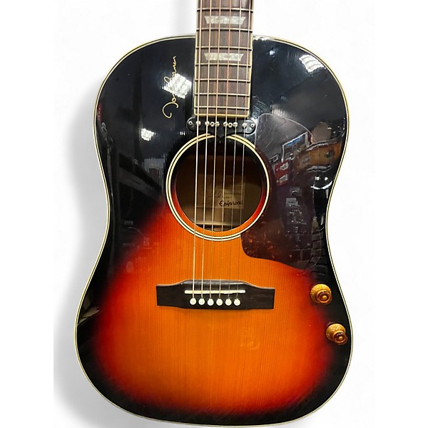 Used Epiphone EJ160E John Lennon Signature 3 Color Sunburst Acoustic Electric Guitar