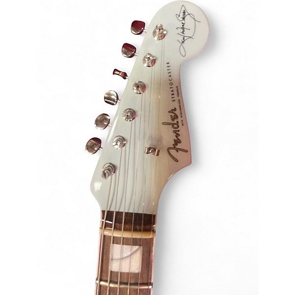 Used Fender Kenny Wayne Shepherd USA Signature Stratocaster Matching Headstock Classic White Solid Body Electric Guitar