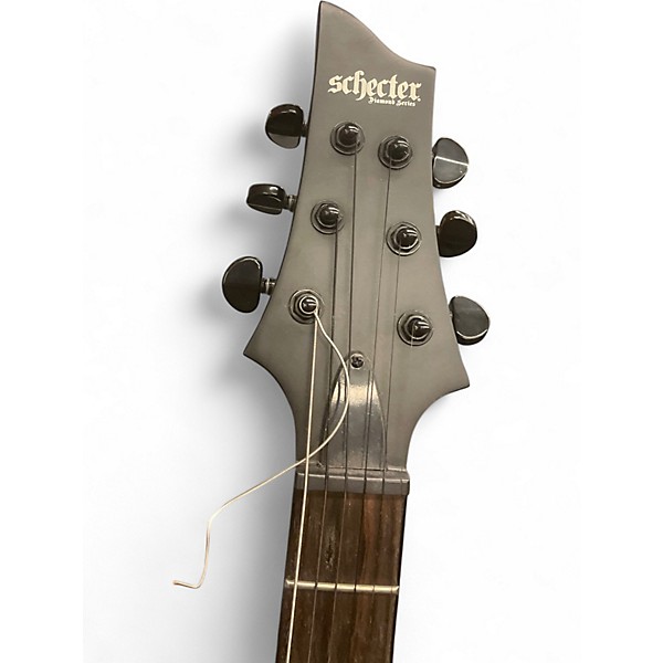 Used Schecter Guitar Research DIAMOND SERIES Black Solid Body Electric Guitar