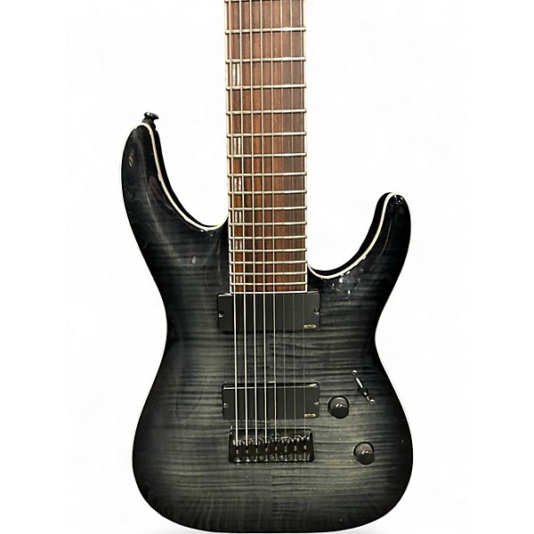 Used ESP LTD H408B Black Baritone Guitars