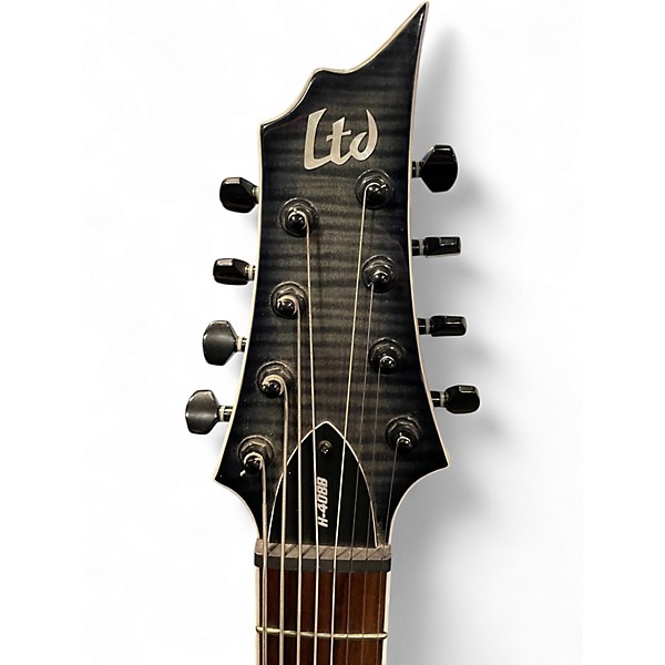 Used ESP LTD H408B Black Baritone Guitars