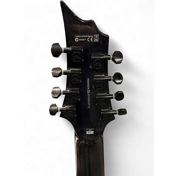 Used ESP LTD H408B Black Baritone Guitars