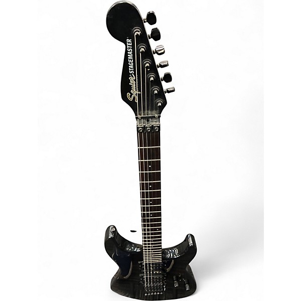 Used Squier STAGEMASTER DELUXE V4 Black Solid Body Electric Guitar