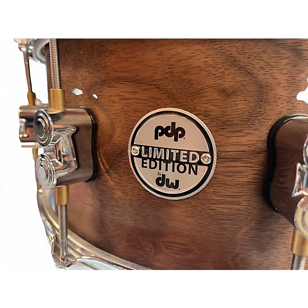 Used PDP by DW 6.5X14 LTD Maple/Walnut Snare, Natural Satin Walnut Drum
