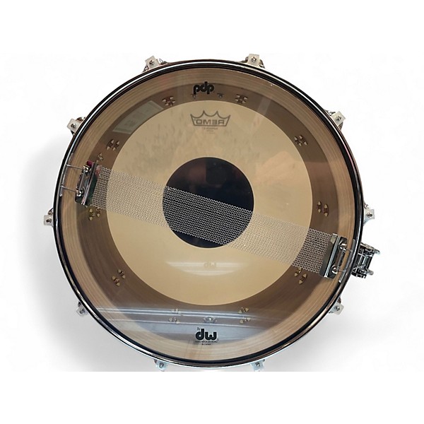 Used PDP by DW 6.5X14 LTD Maple/Walnut Snare, Natural Satin Walnut Drum