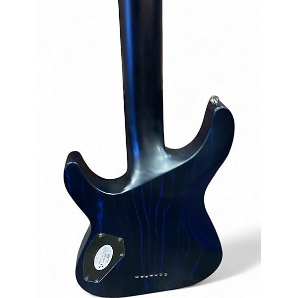 Used Schecter Guitar Research HELLRAISER C7 PASSIVE Blue Solid