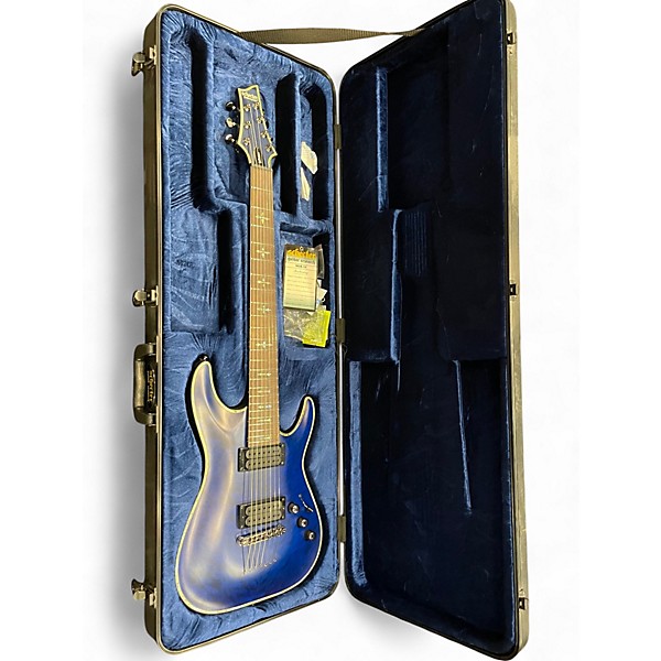 Used Schecter Guitar Research HELLRAISER C7 PASSIVE Blue Solid