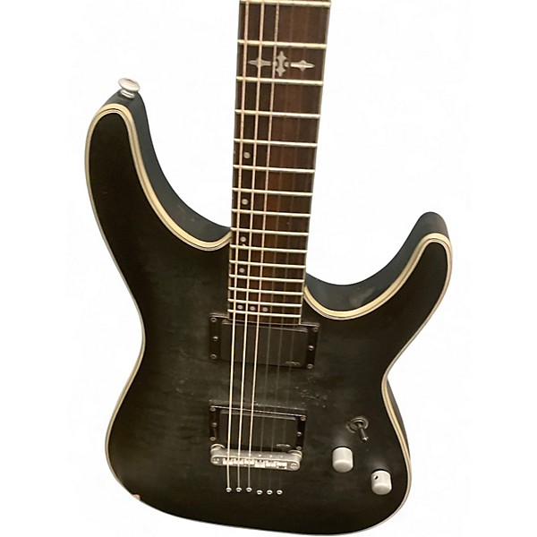 Used Schecter Guitar Research C1 Platinum Black Solid Body Electric Guitar