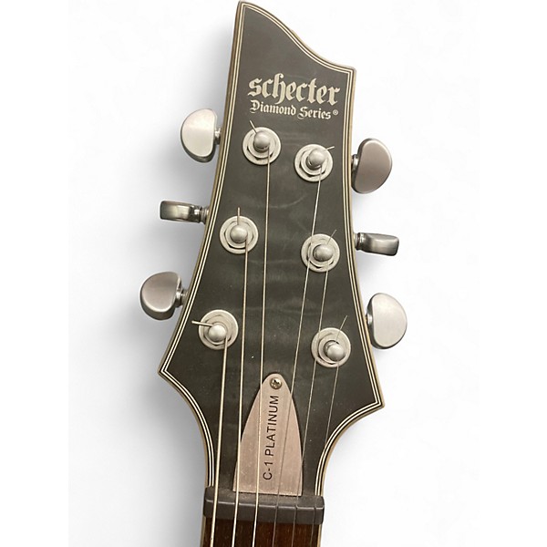 Used Schecter Guitar Research C1 Platinum Black Solid Body Electric Guitar