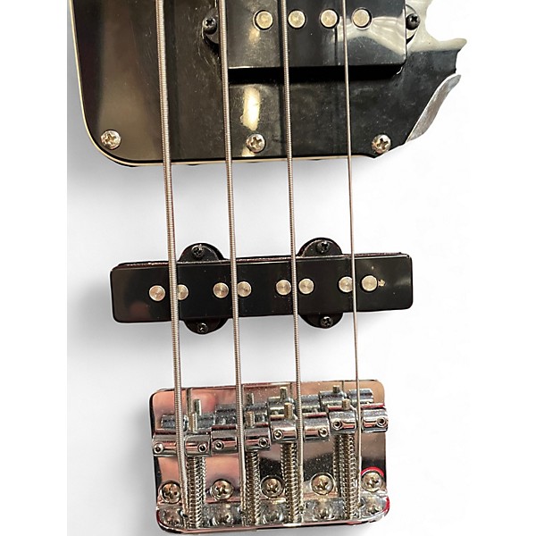 Used Squier JAGUAR BASS Candy Apple Red Electric Bass Guitar