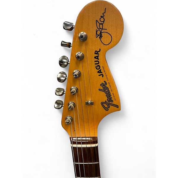 Used Fender Johnny Marr Signature Jaguar Orange Solid Body Electric Guitar