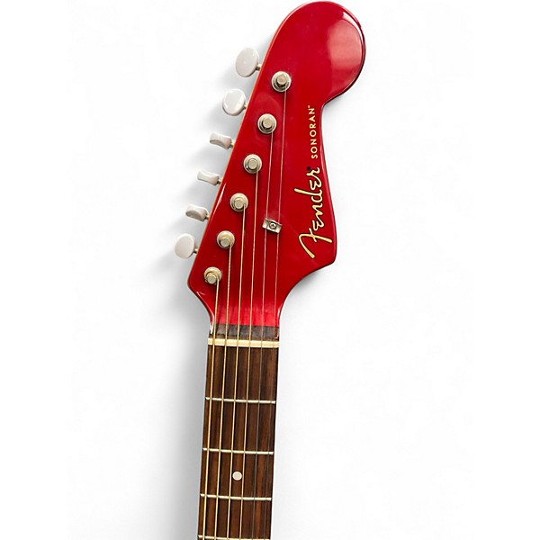 Used Fender Sonoran SCE Candy Apple Red Acoustic Electric Guitar