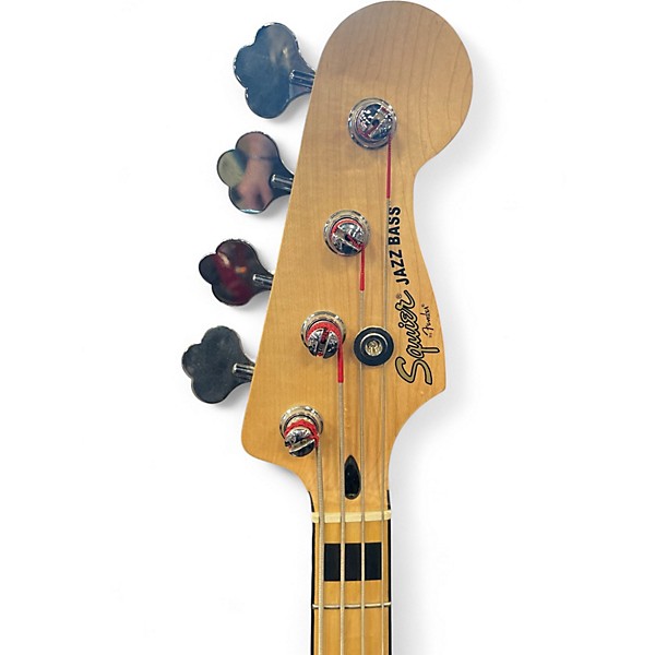 Used Squier Jazz Bass Natural Electric Bass Guitar