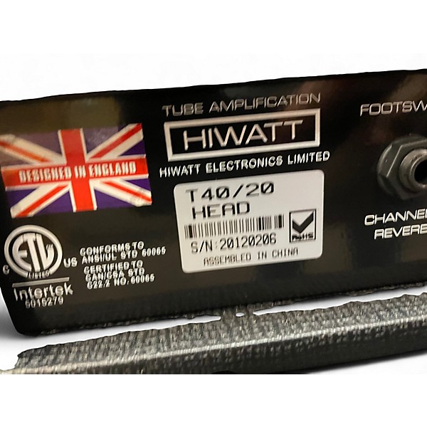 Used Hiwatt T40/20 HEAD Tube Guitar Amp Head