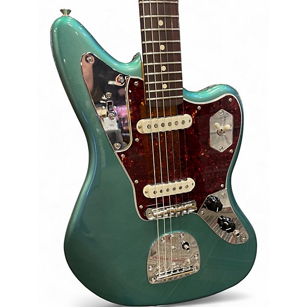 Used Fender American Professional Jaguar Sherwood Green Metallic Solid Body Electric Guitar