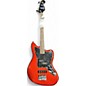 Used Squier JAGUAR BASS Red Electric Bass Guitar