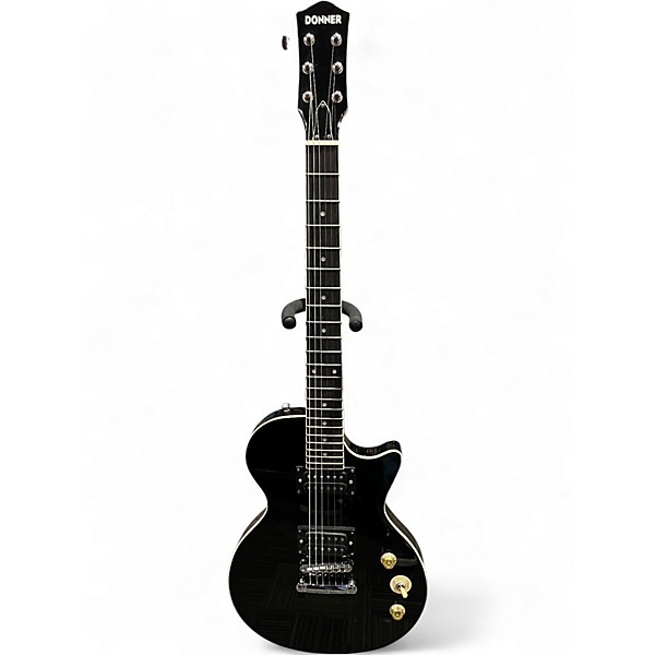 Used 2020s Donner DLP-124B Black Solid Body Electric Guitar