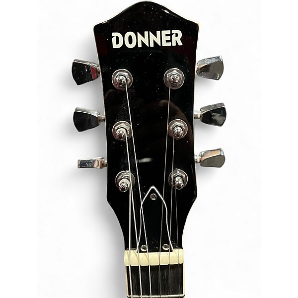 Used 2020s Donner DLP-124B Black Solid Body Electric Guitar