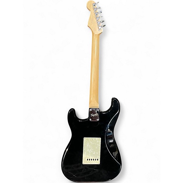 Used Squier Strat Black Solid Body Electric Guitar