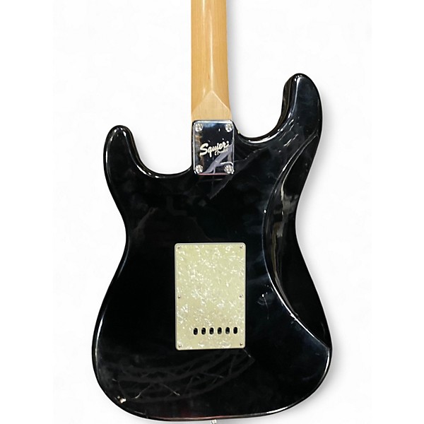 Used Squier Strat Black Solid Body Electric Guitar