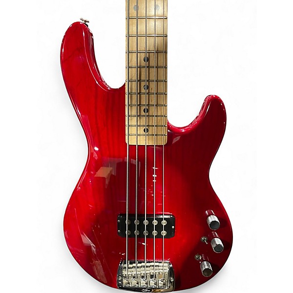 Used G&L L-1505 Trans Red Electric Bass Guitar