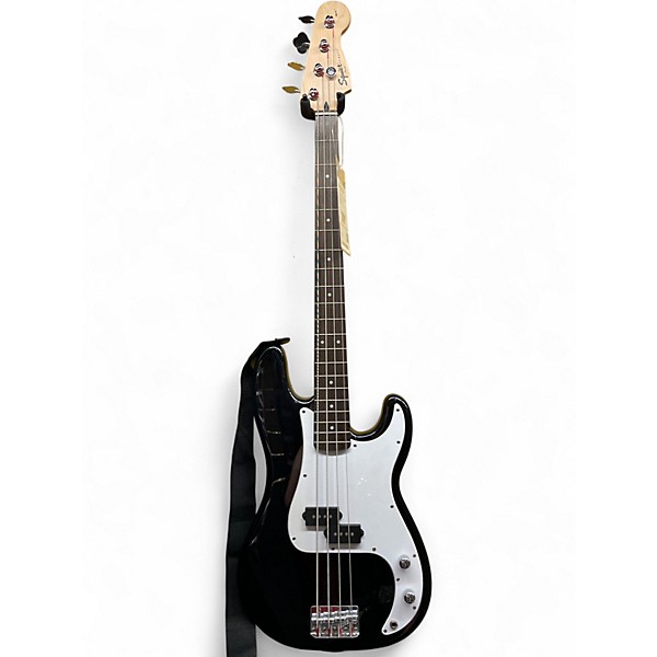 Used Squier P bass Black Electric Bass Guitar