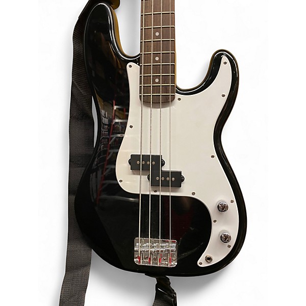 Used Squier P bass Black Electric Bass Guitar