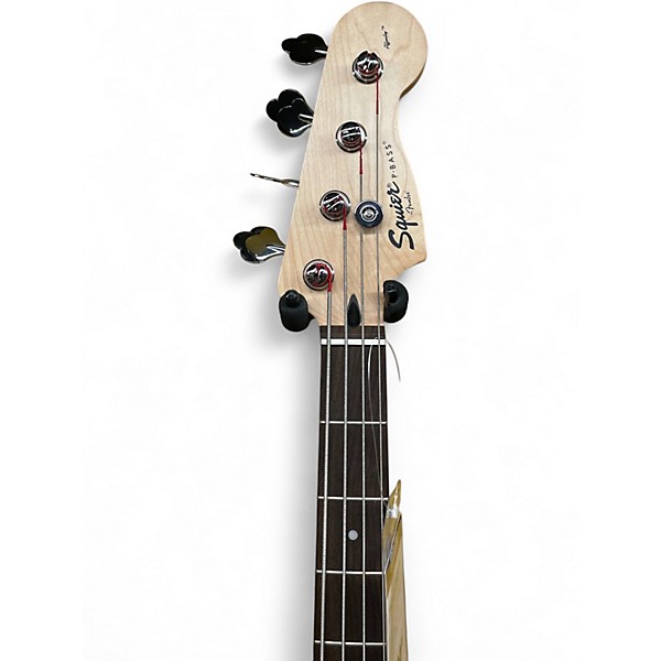 Used Squier P bass Black Electric Bass Guitar