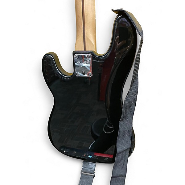 Used Squier P bass Black Electric Bass Guitar