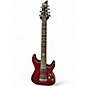 Used Schecter Guitar Research Damien Elite 7 Crimson Red Trans Solid Body Electric Guitar thumbnail