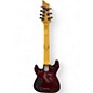 Used Schecter Guitar Research Damien Elite 7 Crimson Red Trans Solid Body Electric Guitar