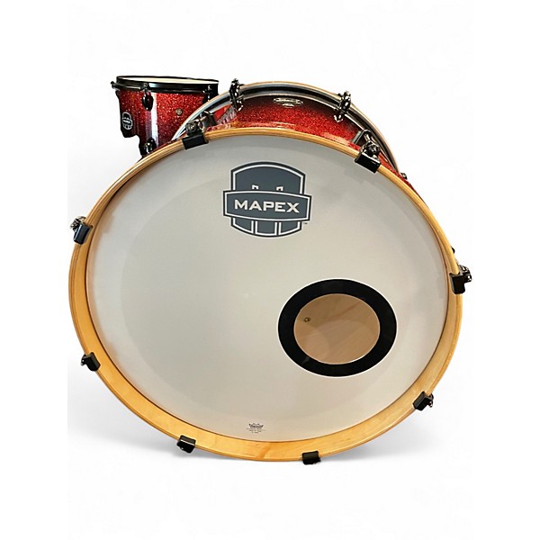 Used Mapex 5 Piece ARMORY Red to Black Fade Drum Kit