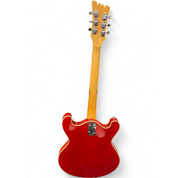 Vintage 1960s Moserite Combo Cherry Hollow Body Electric Guitar