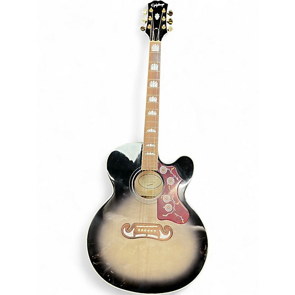 Used Epiphone j200 ec studio Black Acoustic Electric Guitar