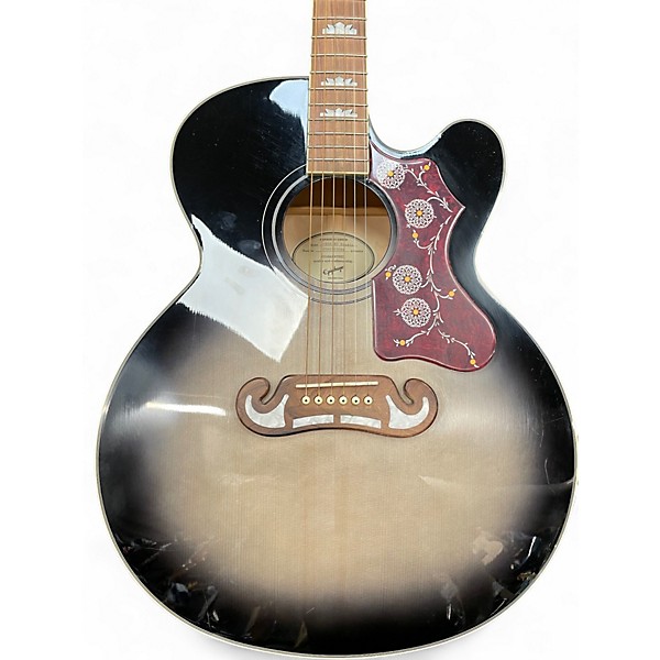 Used Epiphone j200 ec studio Black Acoustic Electric Guitar