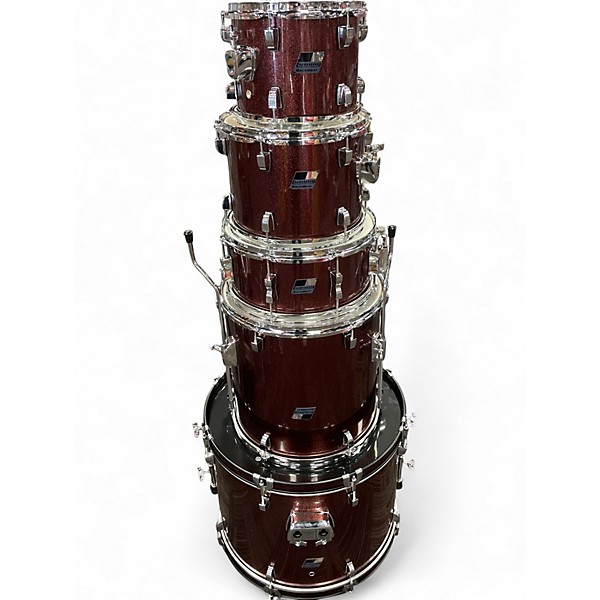 Used Ludwig 5 Piece 5 Piece Backbeat Wine Red Drum Kit
