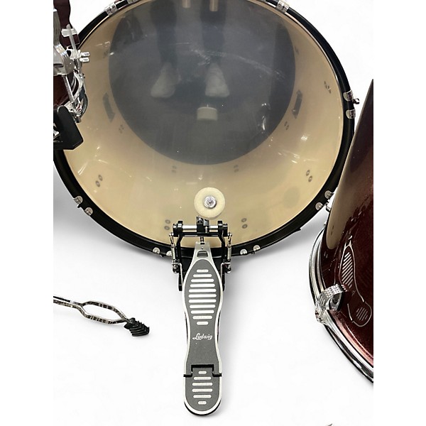 Used Ludwig 5 Piece 5 Piece Backbeat Wine Red Drum Kit