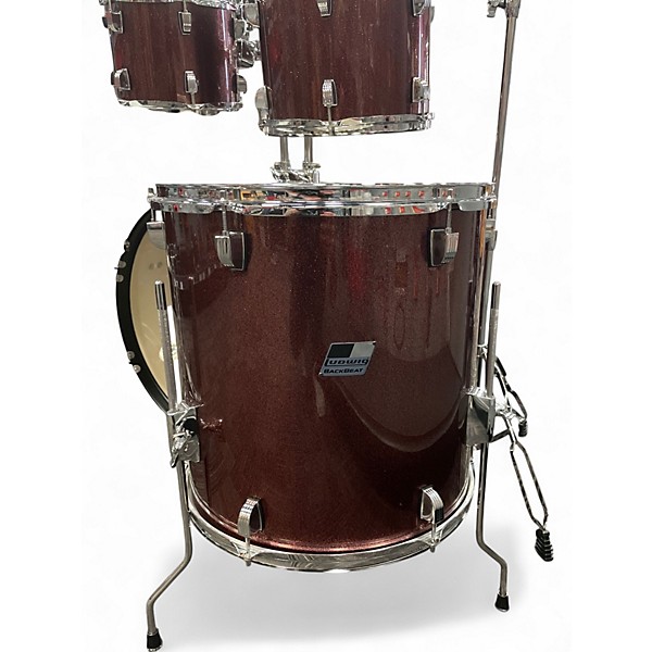 Used Ludwig 5 Piece 5 Piece Backbeat Wine Red Drum Kit