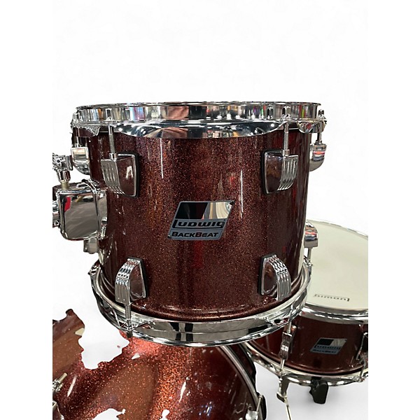 Used Ludwig 5 Piece 5 Piece Backbeat Wine Red Drum Kit