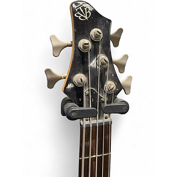 Used Ibanez BTB405eqm 5 String Trans Gray Electric Bass Guitar
