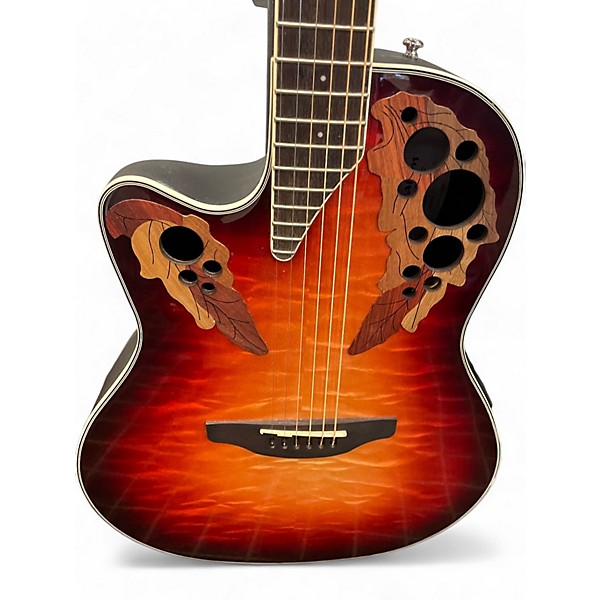 Used Ovation CELEBRITY CE44LX-1R LEFTY 3 Tone Sunburst Acoustic Electric Guitar