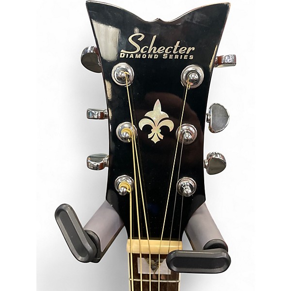 Used Schecter Guitar Research Diamond Series Acoustic Brown Acoustic Electric Guitar