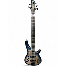 Used Ibanez SRD905 Blue Electric Bass Guitar
