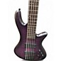 Used Schecter Guitar Research Stiletto Studio 5 String Purple Electric Bass Guitar