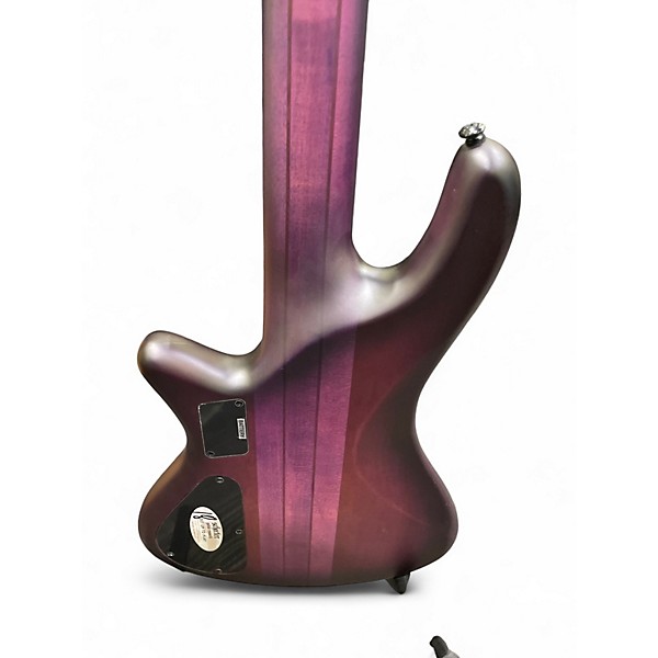 Used Schecter Guitar Research Stiletto Studio 5 String Purple Electric Bass Guitar