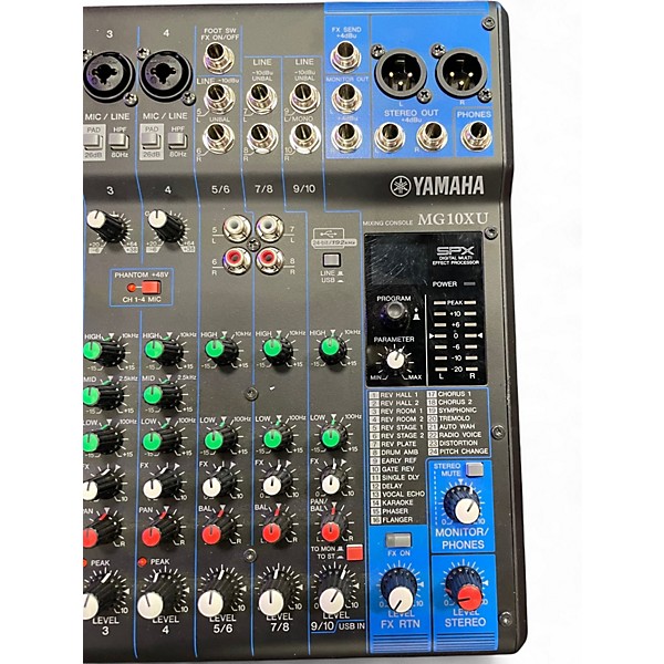 Used Yamaha MG10XU 10 Channel Mixer with Effects Unpowered Mixer