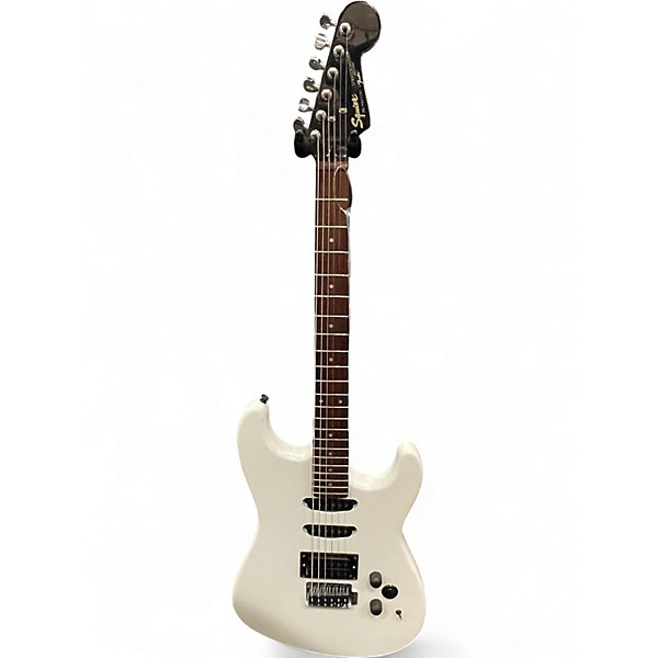 Used Squier Stratocaster HSS Alpine White Solid Body Electric Guitar