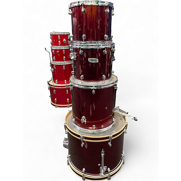 Used Mapex 5 Piece V Series Burgundy Drum Kit